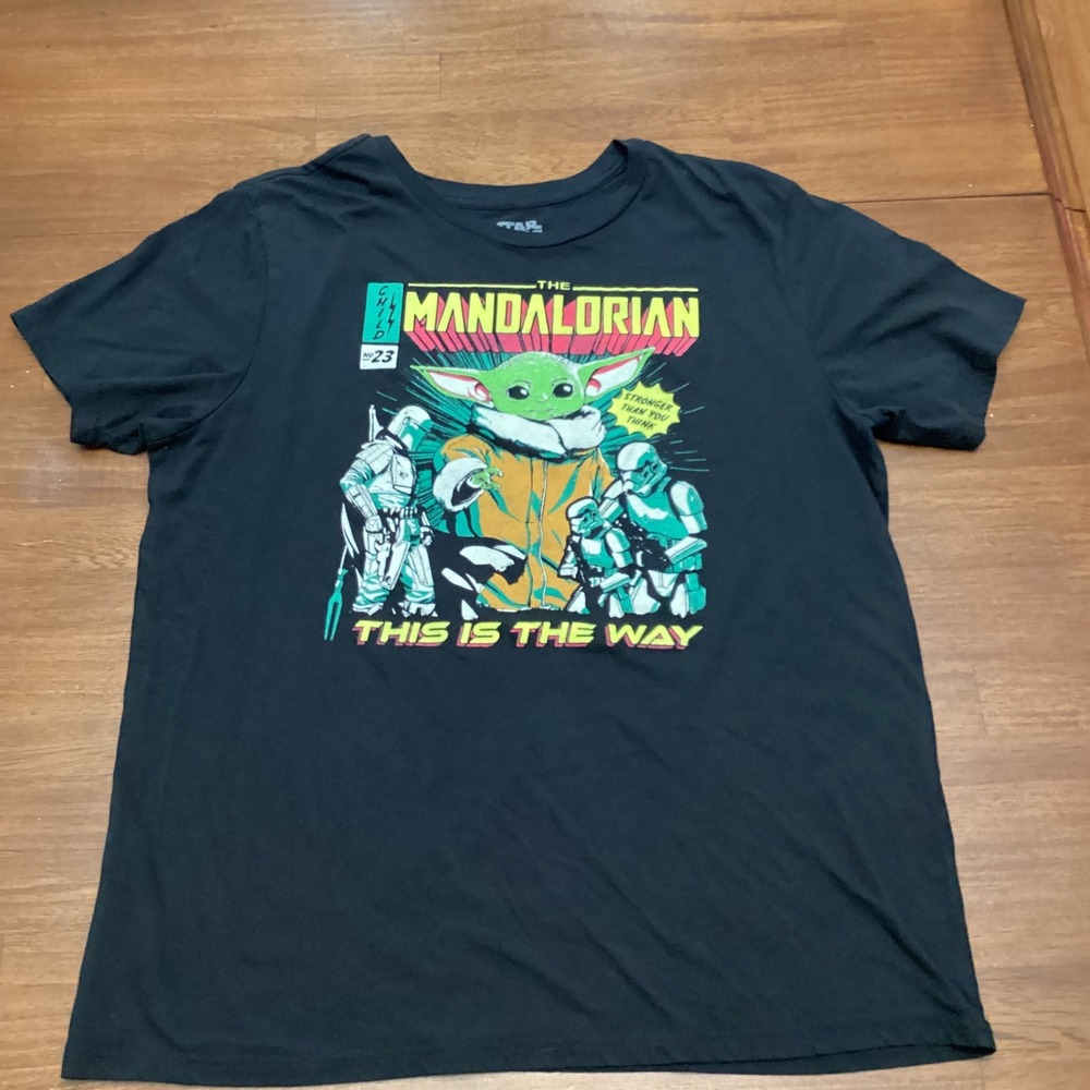 Star Wars The Mandalorian Grogu This Is The Way Graphic T-Shirt Mens 3XL Black - Picture 6 of 6